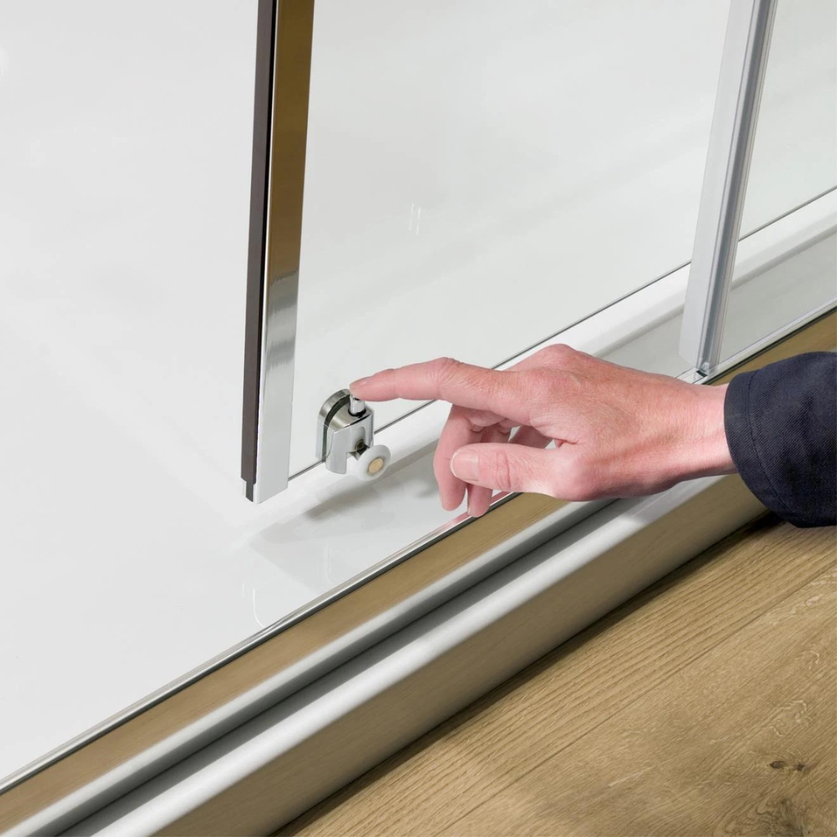  Coral 6mm Quadrant Shower Enclosure Polished Silver 1200 x 900mm Roller