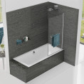Kudos Inspire 8mm Standard Bath Shower Screen with Towel Rail