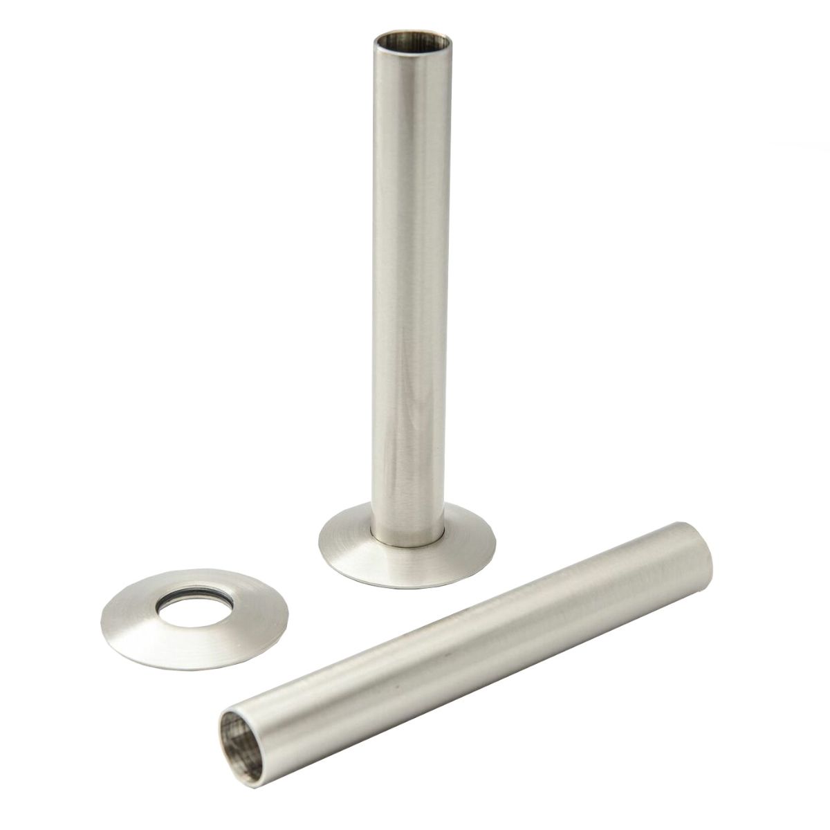 Radiator Pipe Sleeves 18 x 130mm Satin Brushed Nickel