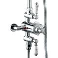 Abbey Traditional Thermostatic Exposed Dual Function Shower Valve System Chrome