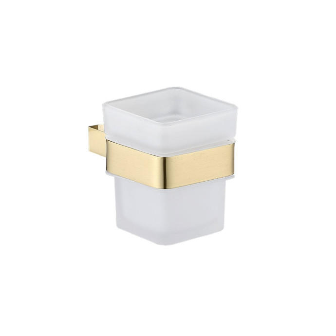 Alfred Victoria Cambridge Tumbler Holder & Cup Brushed Brass