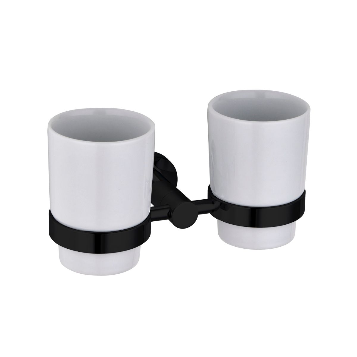 Alfred Victoria Warwick Tumbler Holder & Double Cup Matt Black