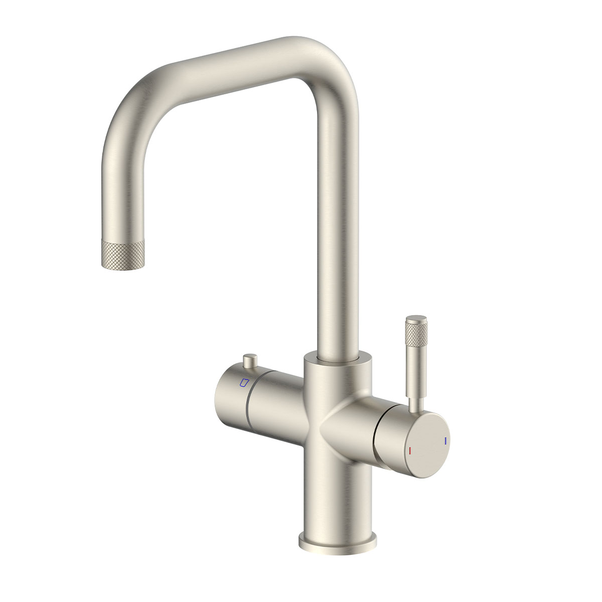 Amara 4 in 1 Instant Boiling Water Kitchen Mixer Tap Brushed Nickel with Boiler & Filter