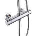 Arc Cool Touch Thermostatic Shower Mixer With Fixed Head & Riser Rail Kit VM107 Closeup