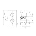 Rondo Thermostatic Twin Concealed Shower Valve System 3