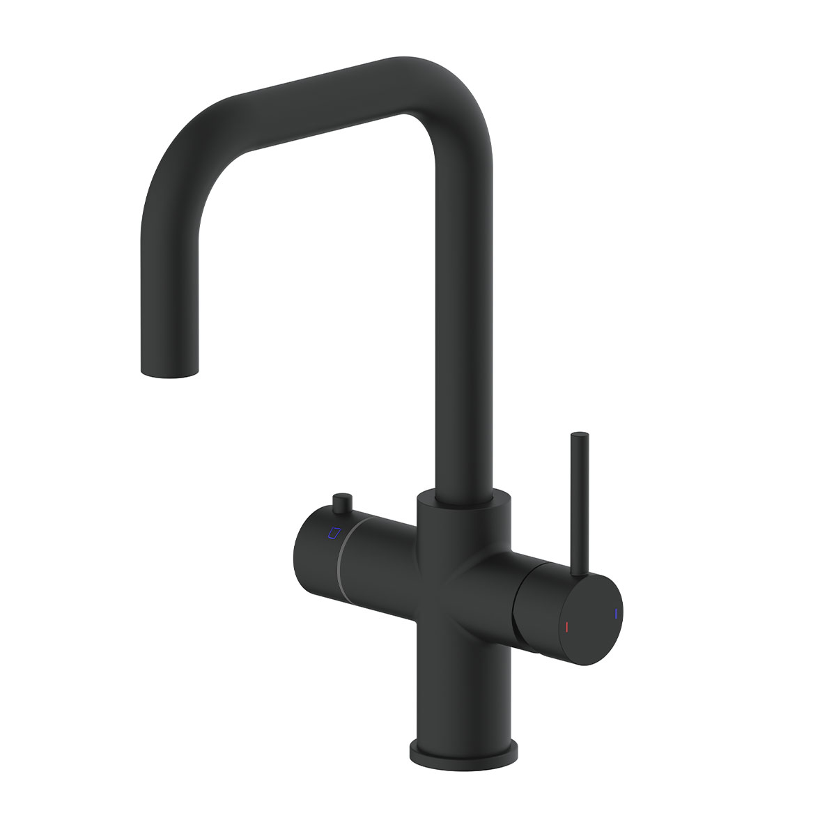 Aria 4 in 1 Instant Boiling Water Kitchen Mixer Tap Matt Black with Boiler & Filter