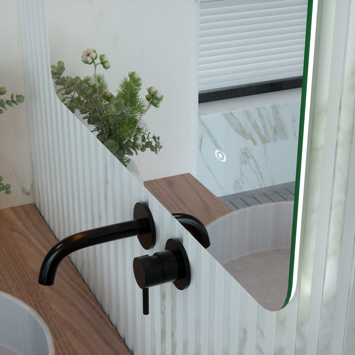Atria Ultra Slim Rectangular LED Illuminated Mirror 500 x 700mm