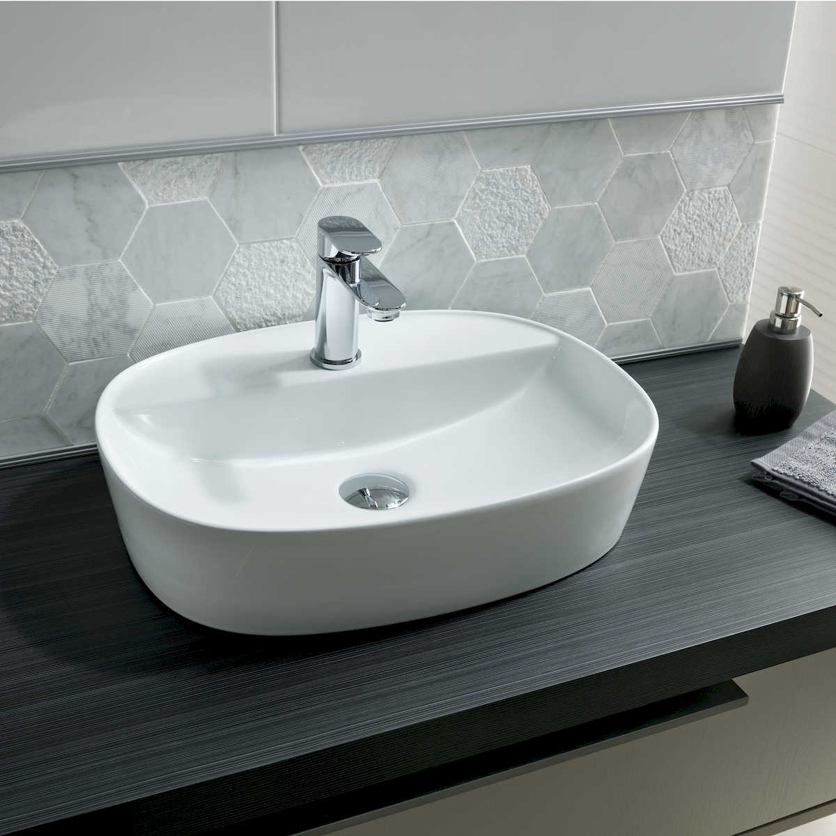 Ava Freestanding Round 1 Tap Hole Basin 500mm