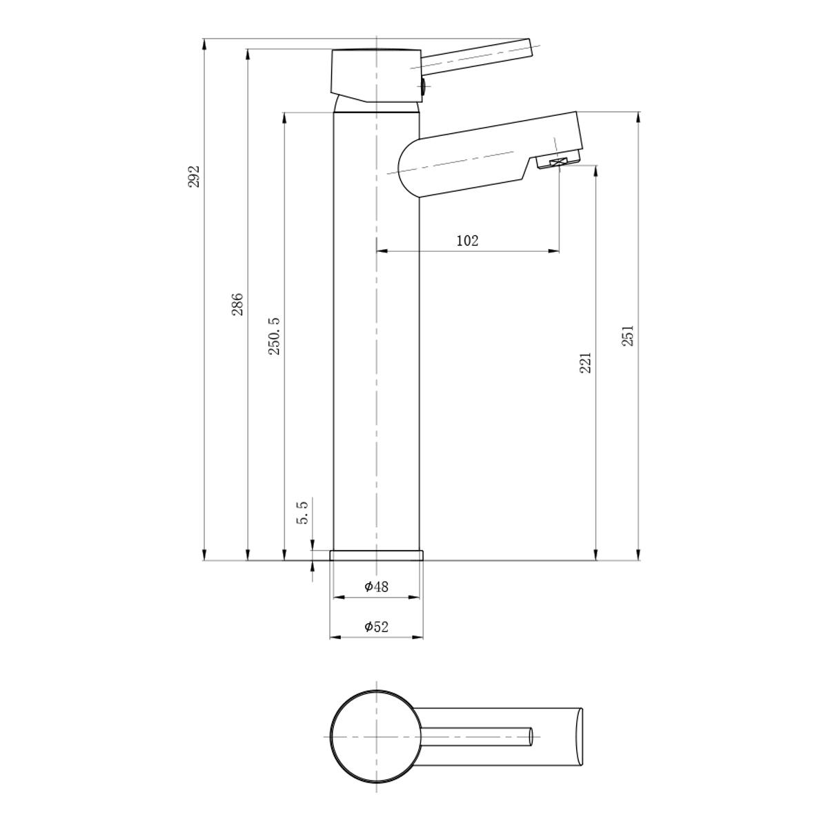 Avon Tall Basin Mixer Sink Tap Bathroom Supastore