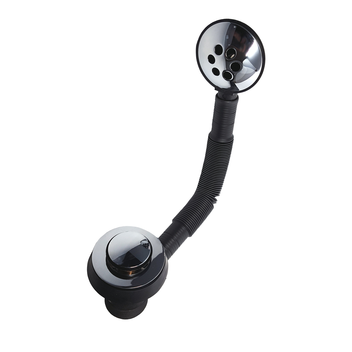 Sprung Bath Waste with Standard Plug Chrome