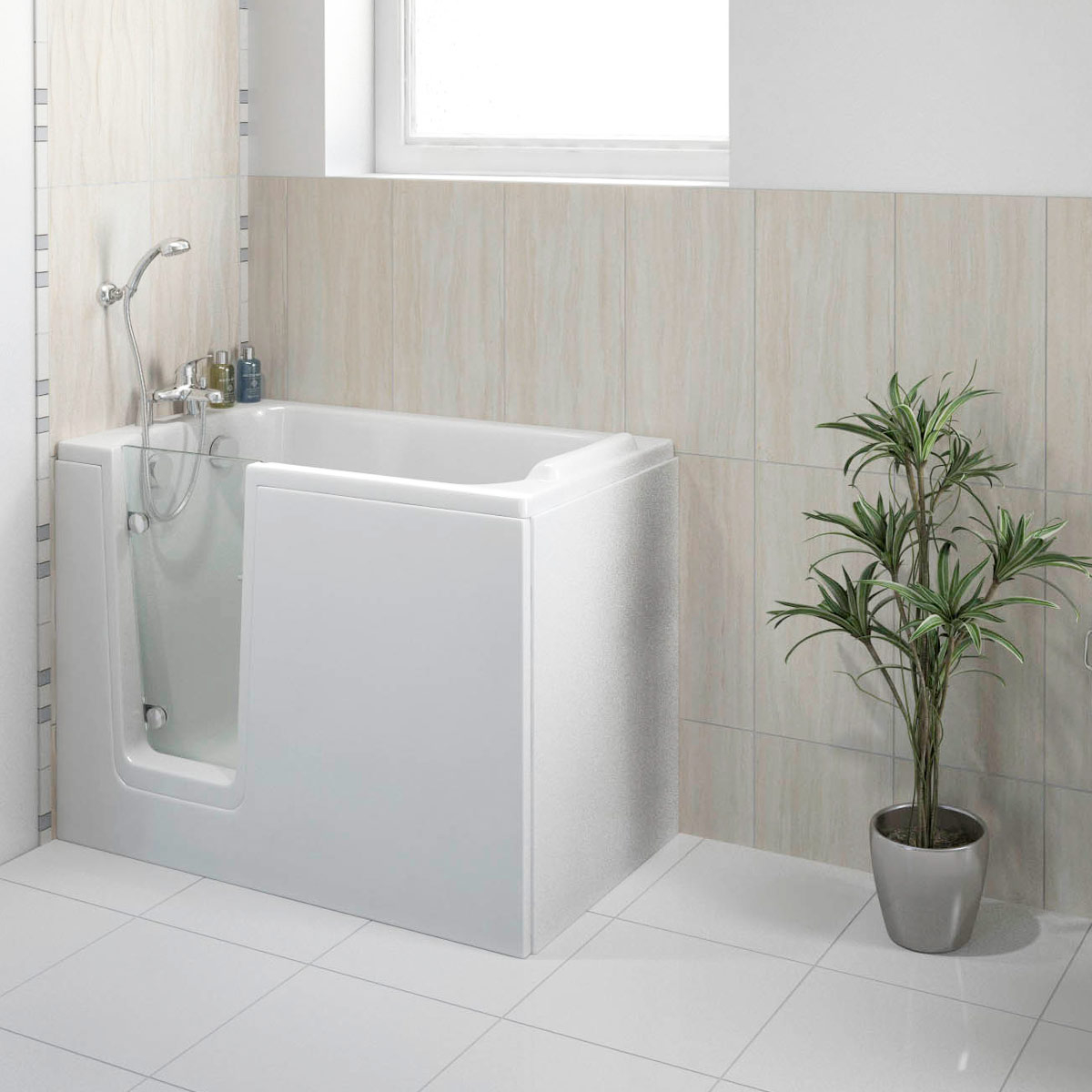 Trojan Bathe Easy Comfort Walk In Bath 1210 x 650 Left Hand