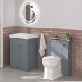 Blend Vanity Back to Wall Toilet Unit Matt Dust Grey 550mm Lifestyle