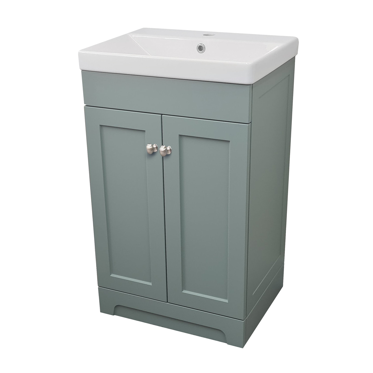 Bathroom Supastore Blend Vanity Unit Basin Matt Reed Green 500mm