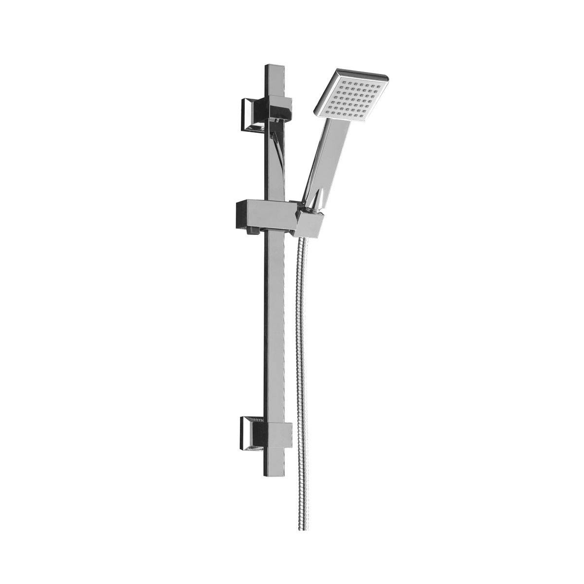 Bordo | Square Sliding Shower Rail Kit | Bathroom Supastore