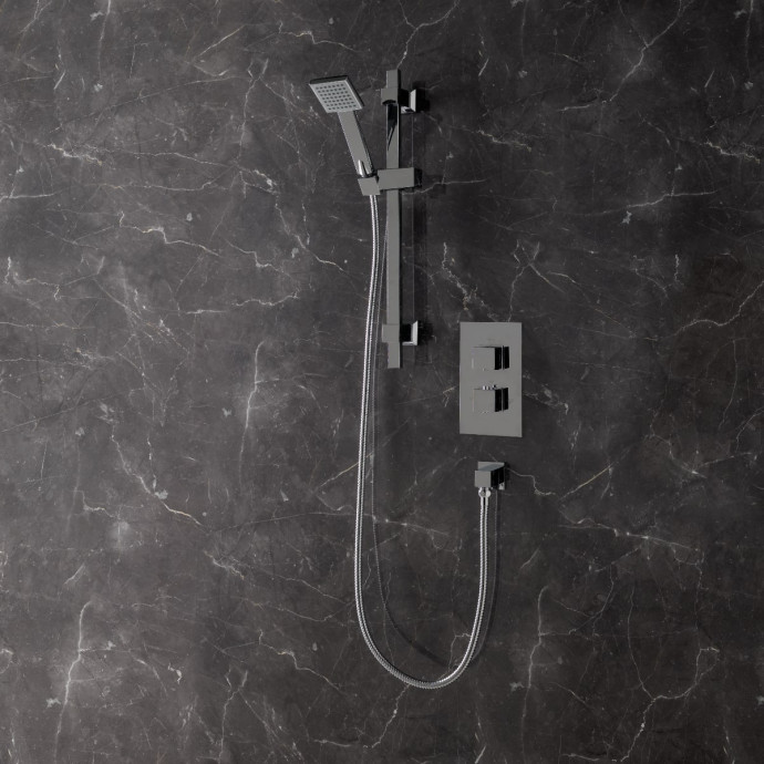 Bordo Thermostatic Twin Concealed Shower Valve System