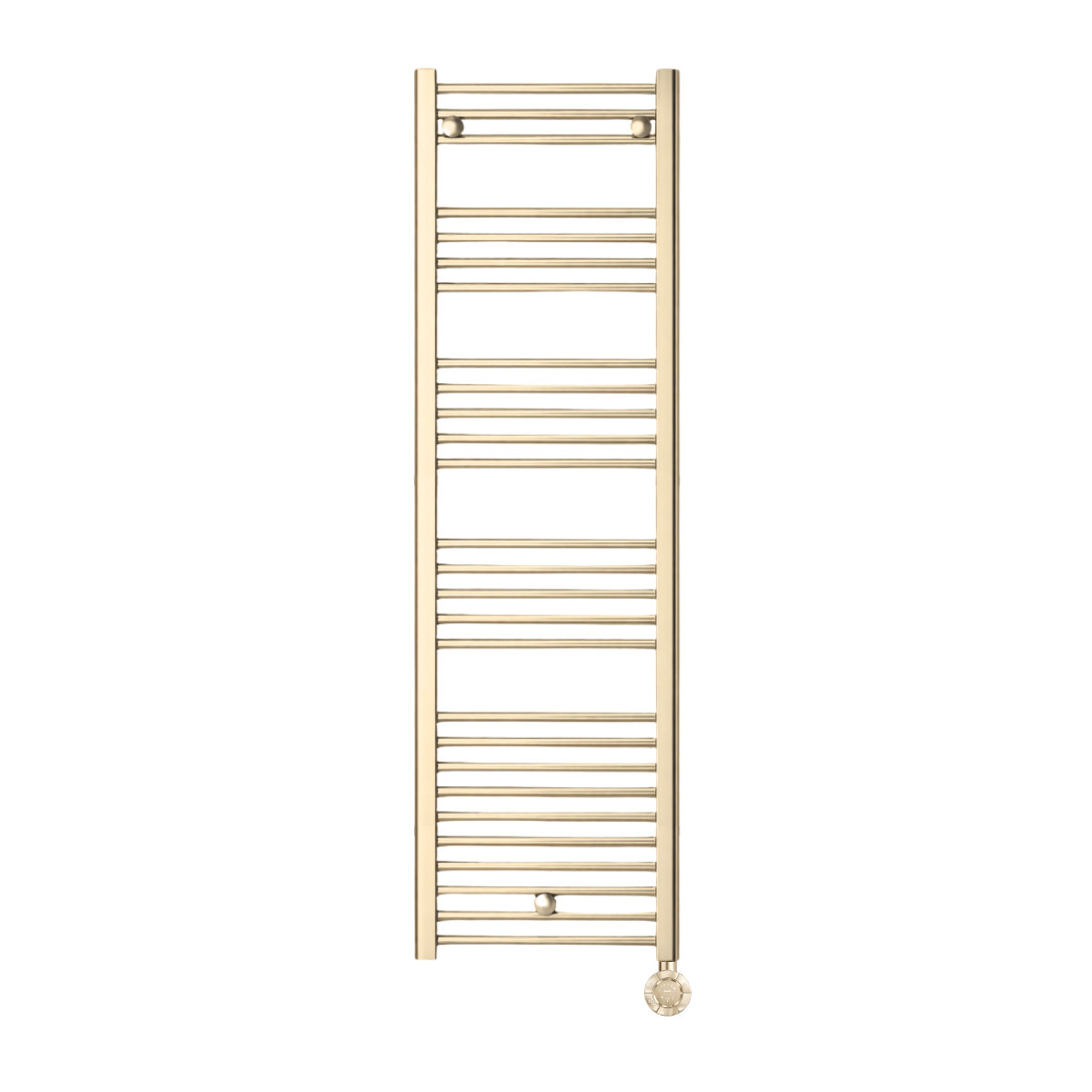 Silea Straight Heated Electric Towel Rail Brushed Brass 500 x 1600mm