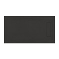 Caelum Slate Hidden Waste Rectangular Slimline Shower Tray Black 1500 x 800mm