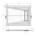 Caelum Slate Hidden Waste Rectangular Slimline Shower Tray Grey 1000 x 800mm Dimensions