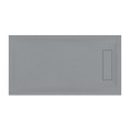 Caelum Slate Hidden Waste Rectangular Slimline Shower Tray Grey 1000 x 800mm