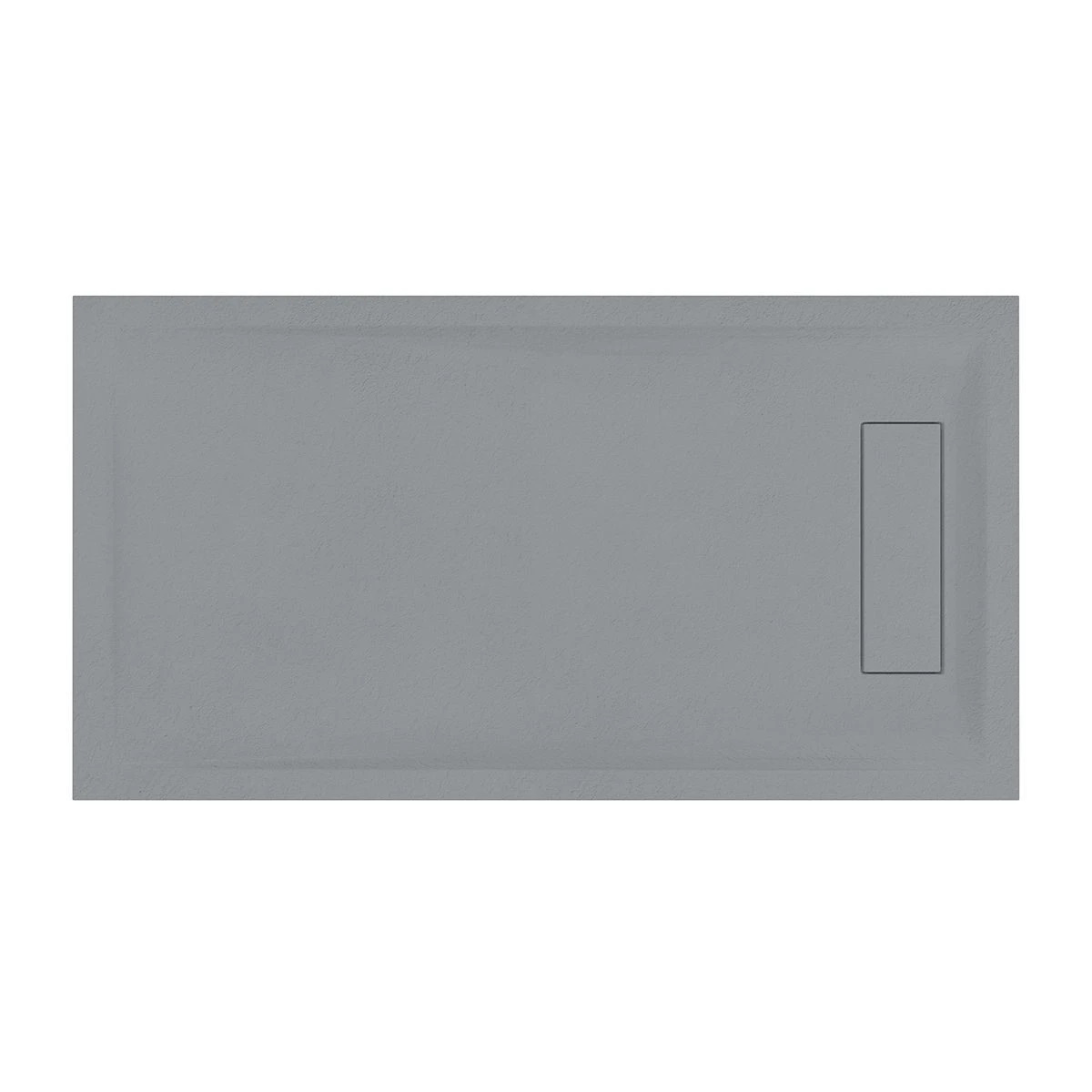 Celtic Slate Effect Hidden Waste Rectangular Slimline Shower Tray Grey 1700 x 800mm