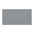 Caelum Slate Hidden Waste Rectangular Slimline Shower Tray Grey 1700 x 800mm