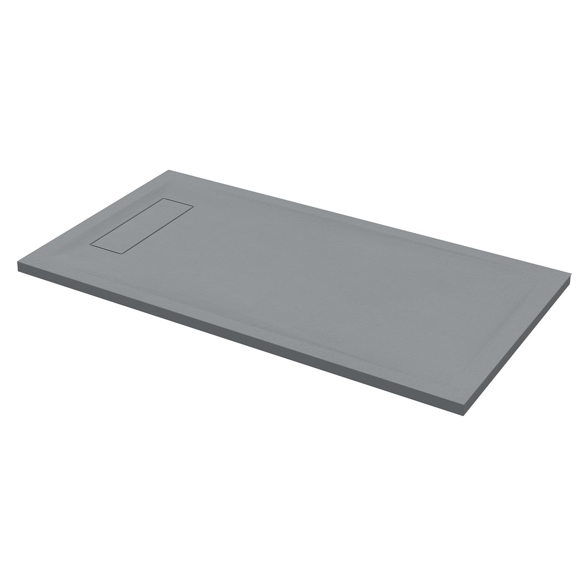 Caelum Slate Hidden Waste Rectangular Slimline Shower Tray Grey 1800 x 800mm
