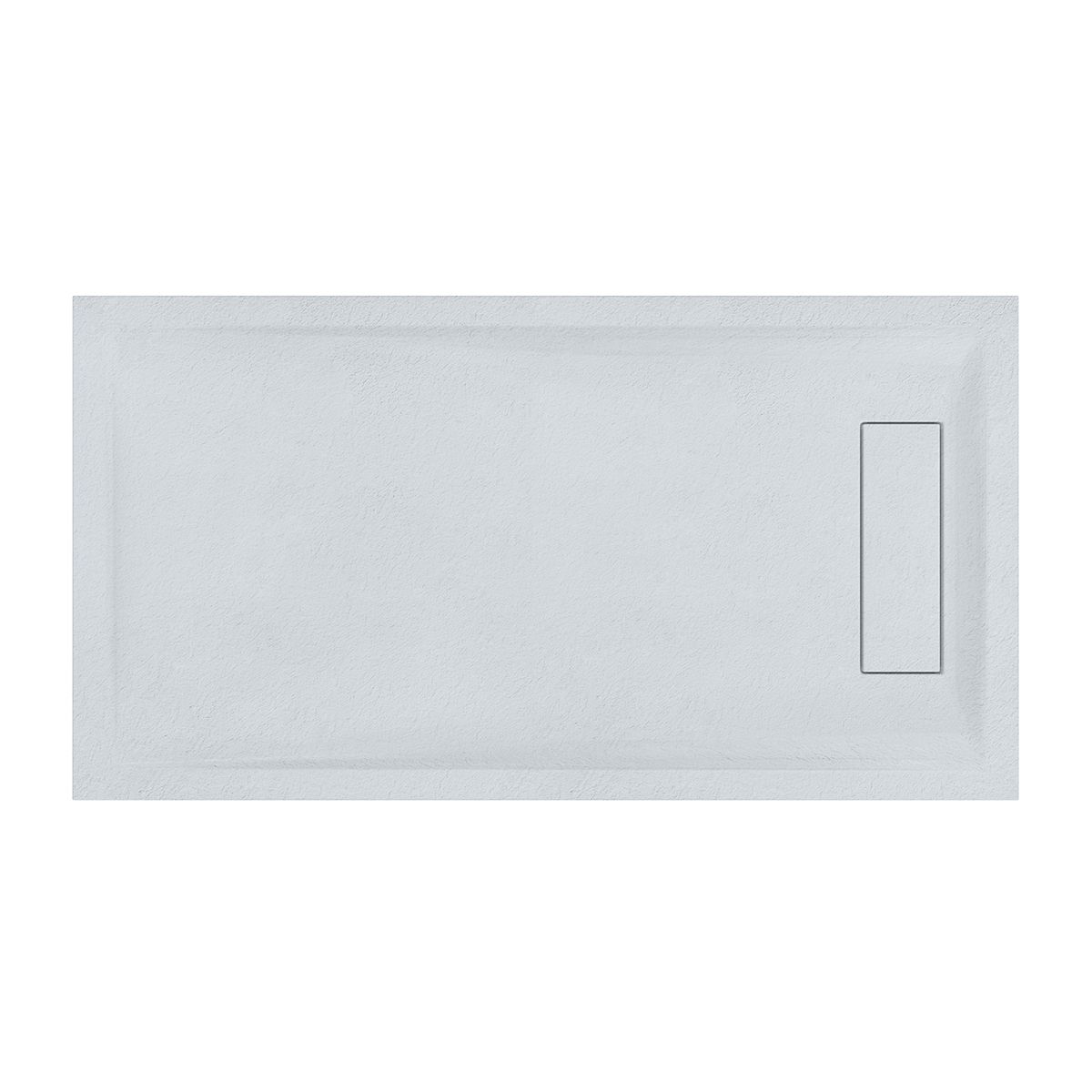 Celtic Slate Effect Hidden Waste Rectangular Slimline Shower Tray White 1200 x 900mm