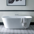 Colwyn Freestanding D Shape Bath 1700 x 900mm with Waste 