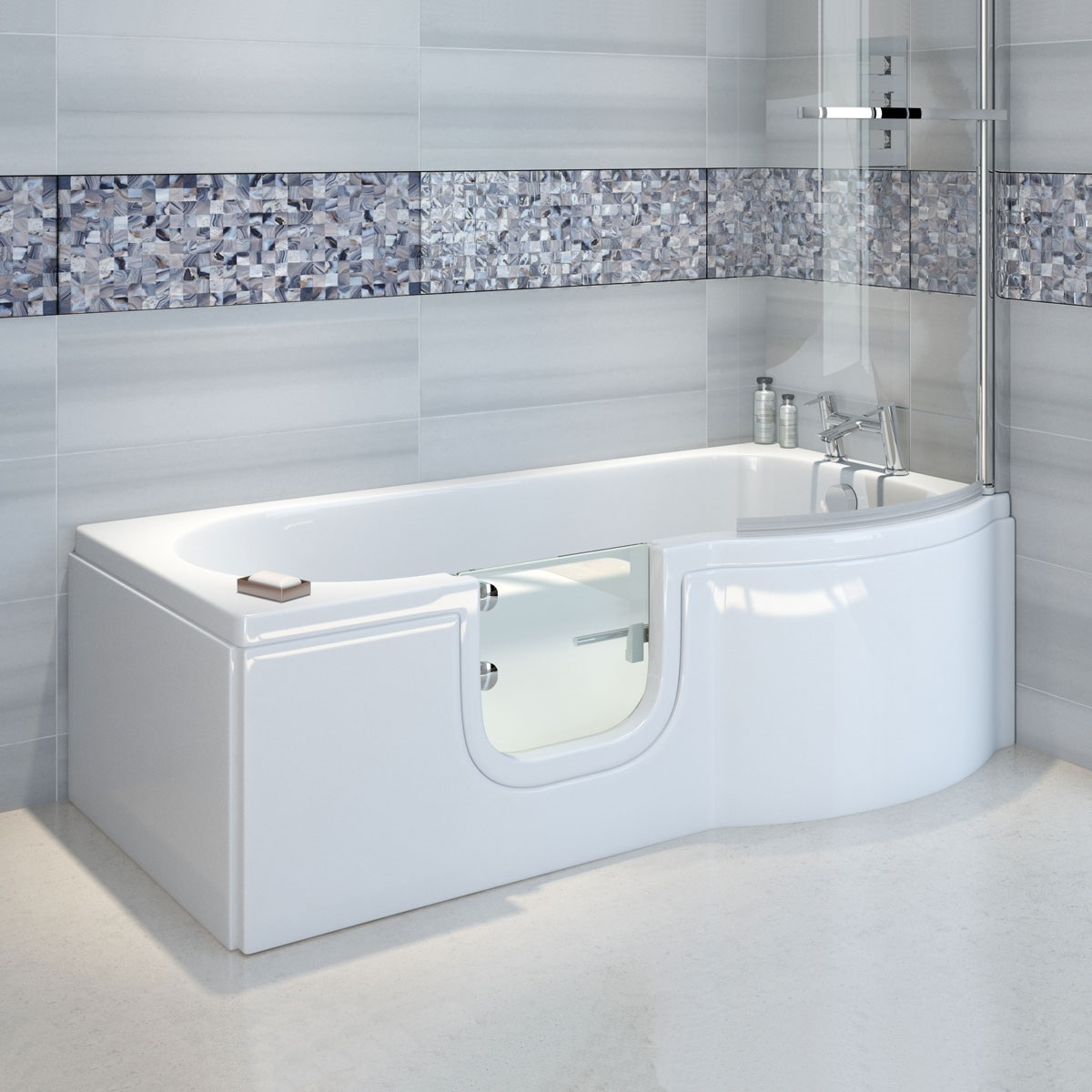 Walk in top bath and shower