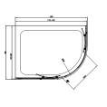 Coral 6mm Offset Quadrant Shower Enclosure Matt Black 1200 x 900mm Dimensions 1