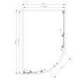 Coral 8mm Offset Quadrant Shower Enclosure Brushed Brass 1200 x 800mm Dimensions 1