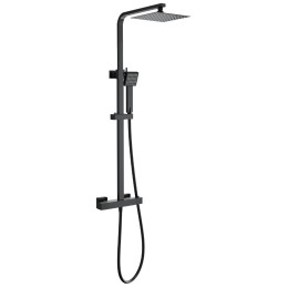 Cube Cool Touch Thermostatic Dual Function Bar Valve Shower System with Fixed Shower Head Chrome