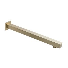 Cube Square Wall Shower Arm 345mm Brushed Brass