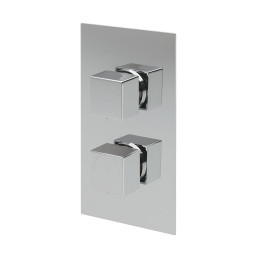 Cube Thermostatic Twin Concealed Shower Valve