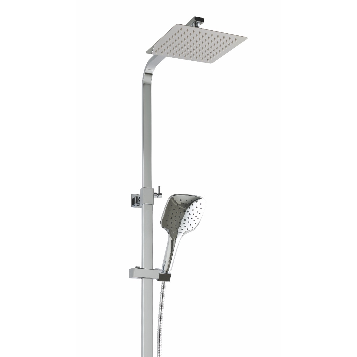 Cube Thermostatic Dual Function Bar Valve Shower System with Fixed