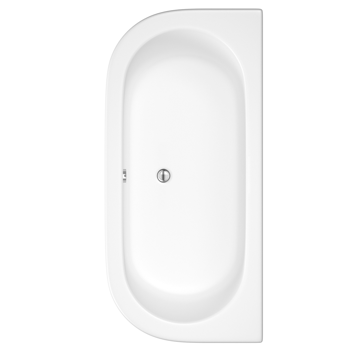 Trojan Curved D Shape Bath 1700 x 800mm with Panel