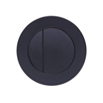 Tavistock Pneumatic Round Dual Air Flush Button Matt Black TR9022