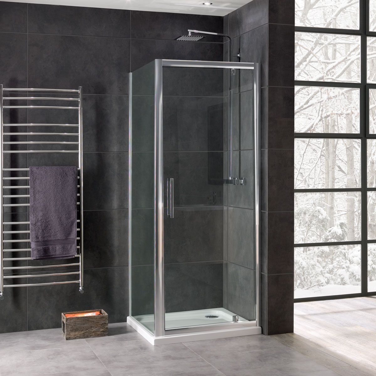 Rectangular 1600 x 900mm Shower Tray Pearlstone for Shower Enclosure Cubicle with Waste Trap
