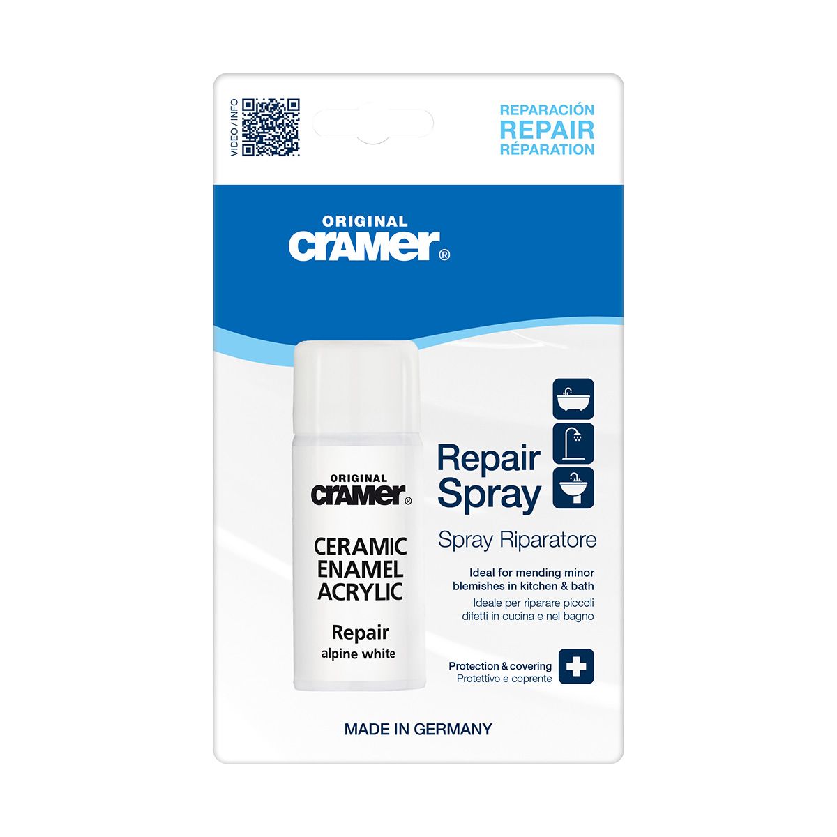 Cramer Repair Spray Alpine White 50ml, Enamel Touch Up Paint For Bathtub Home Depot