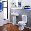 Premier Ivo Close Coupled Toilet with Soft Close Seat Roomset