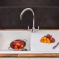 Reginox Tekno 1 Bowl Granite Kitchen Sink White 1000 x 500mm
