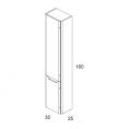 Royo Life Column Unit Graphite 350mm Dimensions