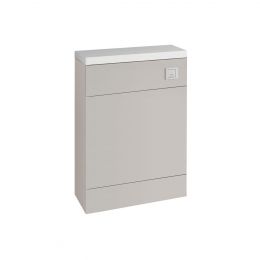 Hudson Reed Fusion Back To Wall Toilet Unit & Worktop Grey Mist Gloss 500mm
