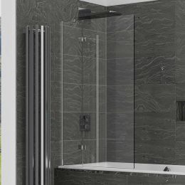 Kudos Inspire 6mm Two Panel In Swing Bath Screen Left Hand