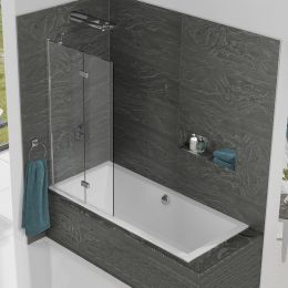 Kudos Inspire 8mm Two Panel In Fold Bath Screen Left Hand