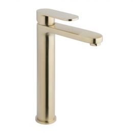 Prestige Tall Basin Mixer with Click Waste Brushed Brass