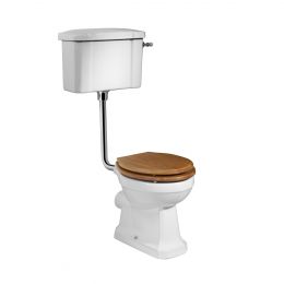 Tavistock Vitoria Low Level Toilet Inc Oak Soft Close Seat