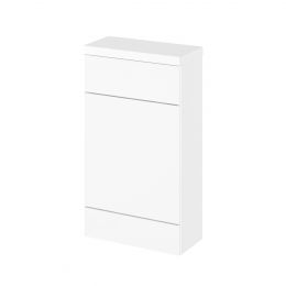 Hudson Reed Fusion Back To Wall Toilet Unit & Worktop White 500mm