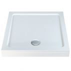 Elements Slimline Square Shower Tray with Riser Kit 760 x 760