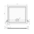 Davenport Anti Slip Slimline Rectangular Shower Tray White 1000 x 900mm Dimensions